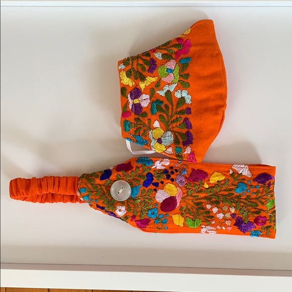 Combo Face Mask and Headband with Buttons for Mask - Picture 6 of 9